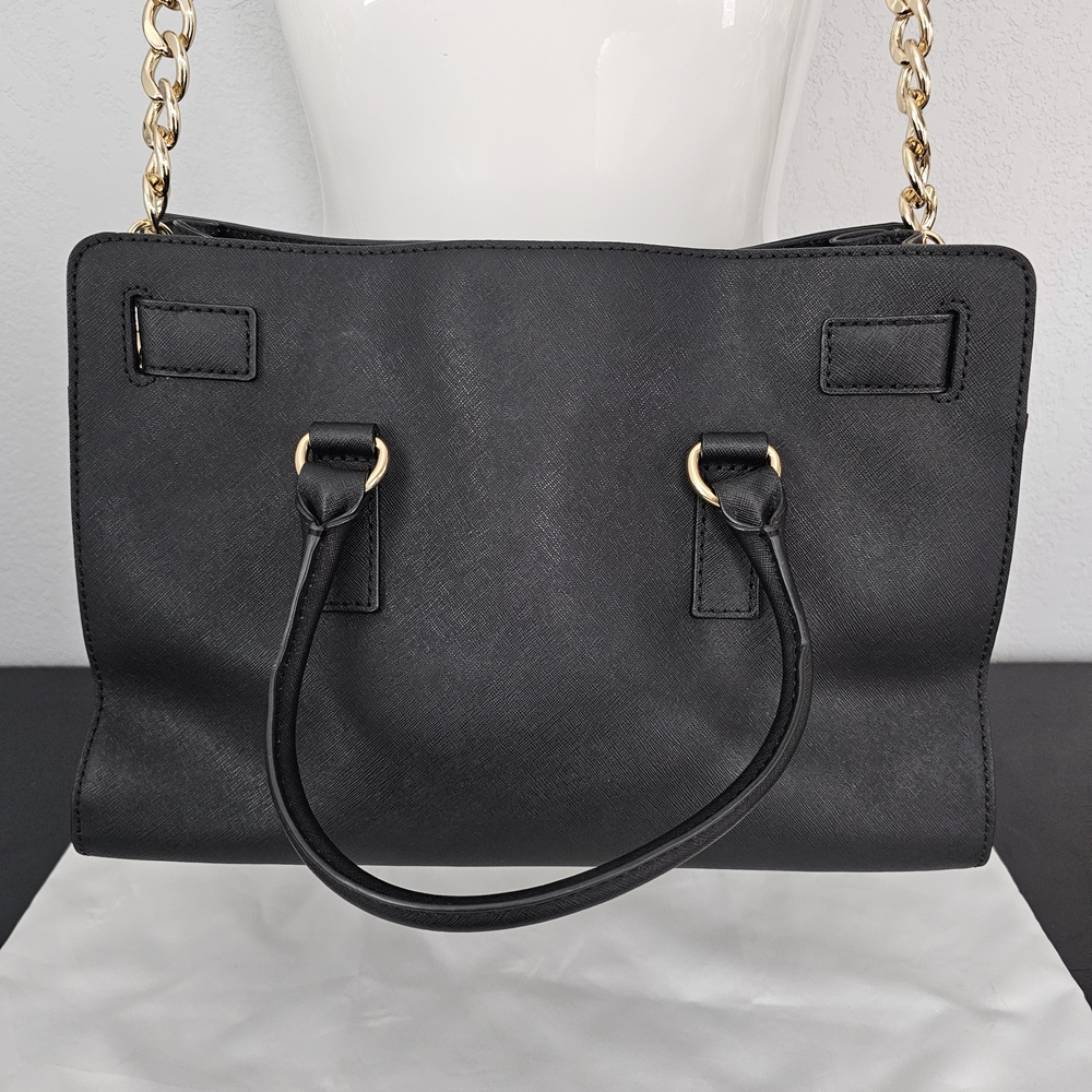 Michael Kors Black Hampton Leather Handbag - Picture 7 of 17